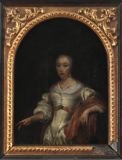 Portret van een Dame door Frans van I Mieris