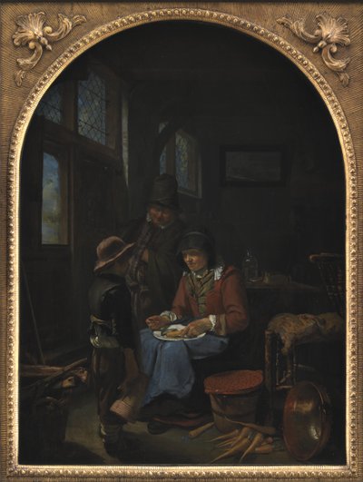 De jongen bier laten halen door Frans van I Mieris