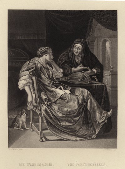 De waarzegster door Frans van Mieris
