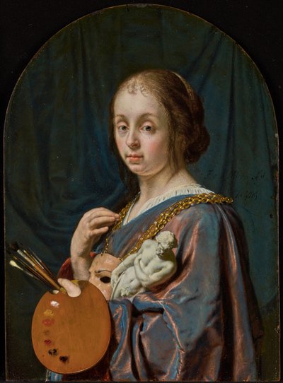 Pictura (Een allegorie op de schilderkunst) door Frans van Mieris the Elder