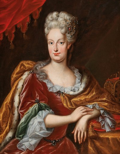 Portret van Elisabeth Christine van Brunswijk-Wolfenbüttel 1691-1750, 1e helft van de 18e eeuw door Frans van Stampart