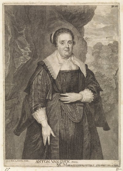 Portret van een onbekende vrouw door Frans van Stampart