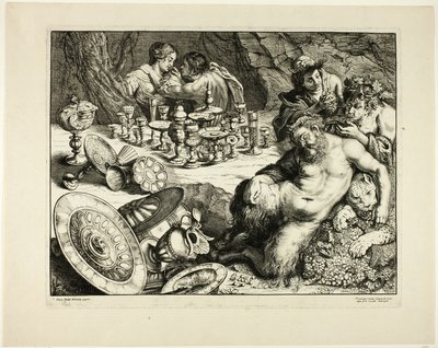 Bacchus en dronken Silenus—De droom van Silenus door Frans van den Wyngaerde