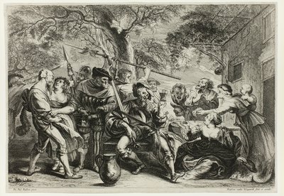 Soldaten en Boeren door Frans van den Wyngaerde