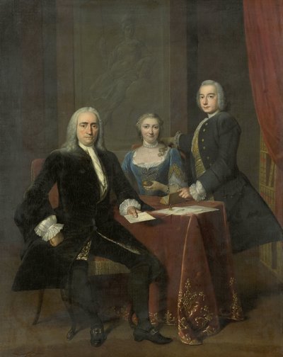 Familiegroep in een Interieur door Frans van der Mijn