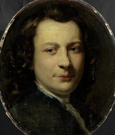 Portret van George van der Myn, schilder door Frans van der Mijn