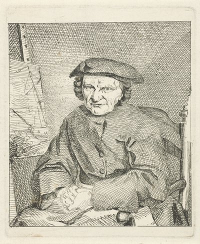 Portret van Adam Silo door Frans van der Mijn