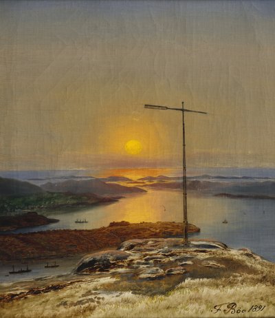 Uitzicht vanaf Sandviksfjellet, Bergen door Frants Diderik Boe
