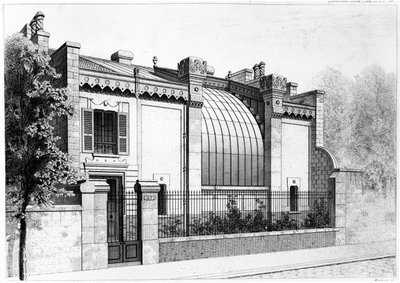 Atelier van de schilder, 57, boulevard Arago, Parijs. 1878 door Frantz Huguelin