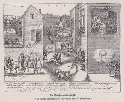 De Bartholomeusnacht, Parijs, Frankrijk door Franz (after) Hogenberg