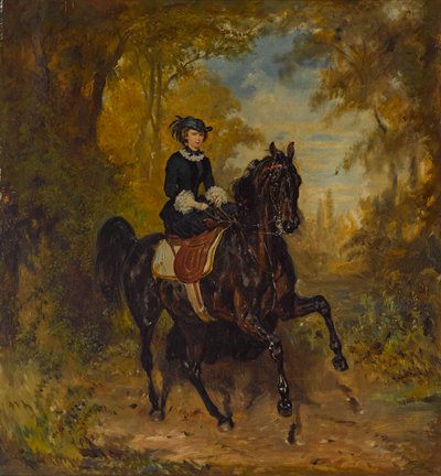 Keizerin Elisabeth van Oostenrijk te paard door Franz Adam