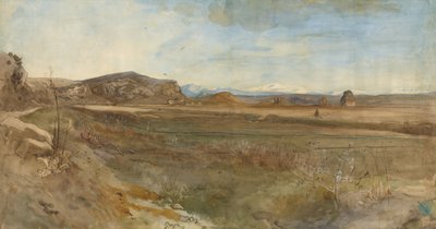 Campagna Landschap op de Via Flaminia door Franz Albert Venus