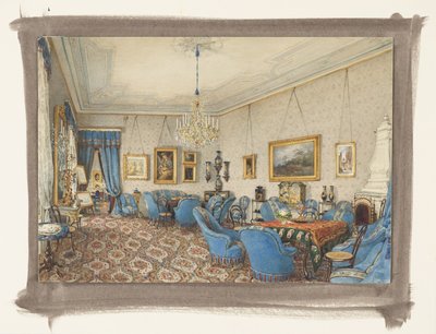 Een salon in Wenen door Franz Alt