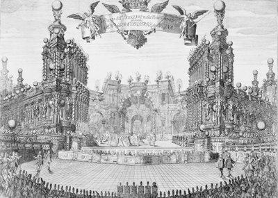 Proscenium voor Angelica, Vincitrice di Alcina door Franz Ambros Dietel