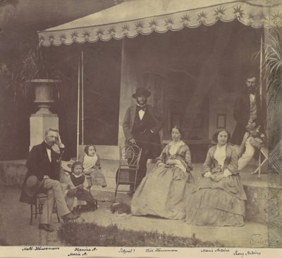 Groepsportret van de Antoine en Höusermann Families door Franz Antoine