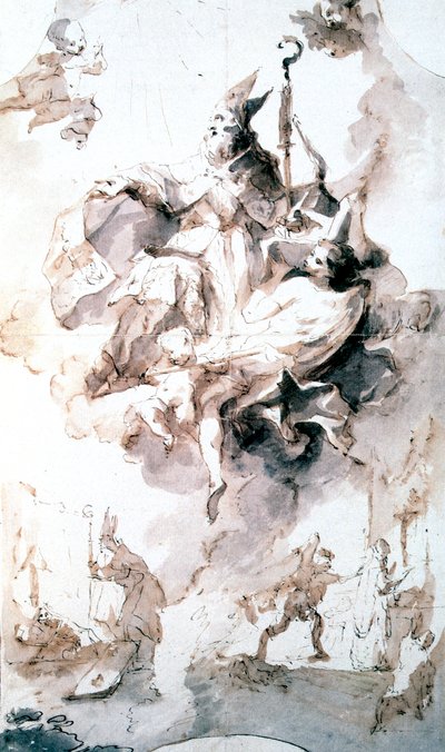 Kroningsglorie van Sint Stanislas door Franz Anton Maulbertsch