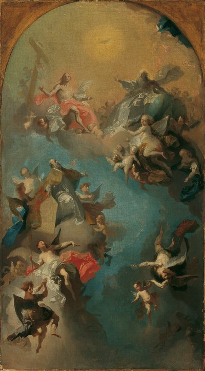 De opname van de heilige Augustinus in de hemel door Franz Anton Maulbertsch