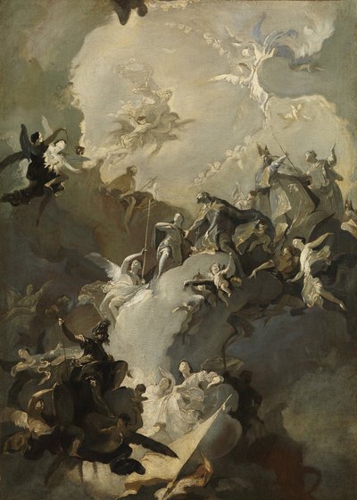 De Verheerlijking van de Koninklijke Hongaarse Heiligen door Franz Anton Maulbertsch