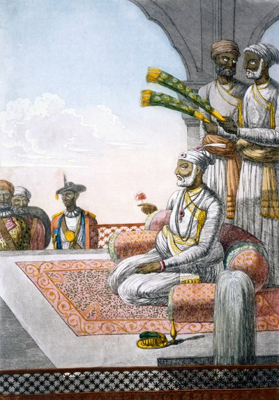 Een Rahjah met bedienden, uit 