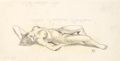 Liggende vrouwennaakt door Franz Barwig d. Ä.