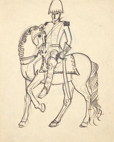 Officier te paard door Franz Barwig d. Ä.