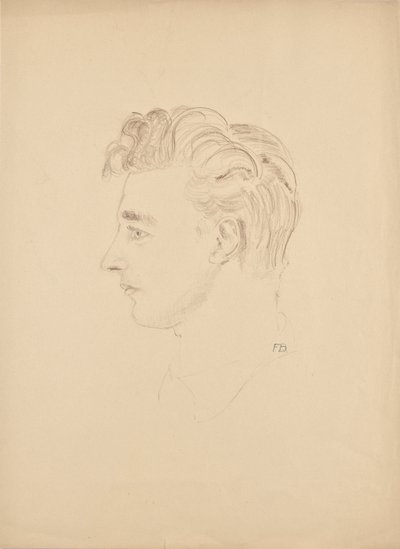 Portretstudie Franz Barwig de Jongere door Franz Barwig d. Ä.