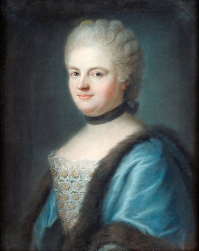Portret van Marie Leszczynska, koningin van Frankrijk (1703-1768) door Franz Bernhard Frey