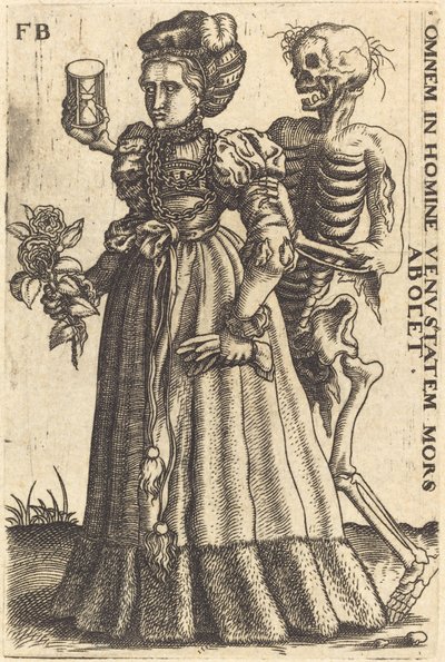 Vrouw en de dood door Franz Brun