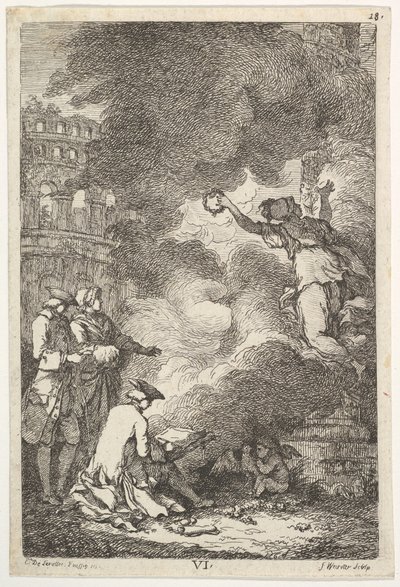 Een bezoek aan Rome in 1764, 1764 door Franz Edmund Weirotter