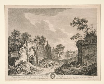 Ruïnes van de abdij van St. Maur door Franz Edmund Weirotter