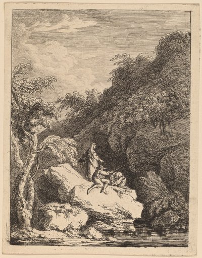 De buitenwijken van Florence, op weg naar Rome door Franz Edmund Weirotter