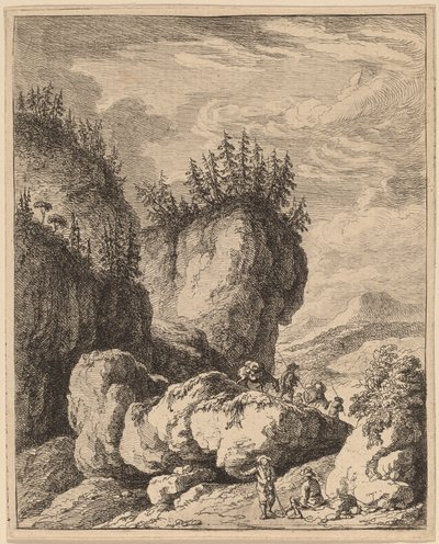 De weg over de berg Praco, van Ricci naar Genua door Franz Edmund Weirotter