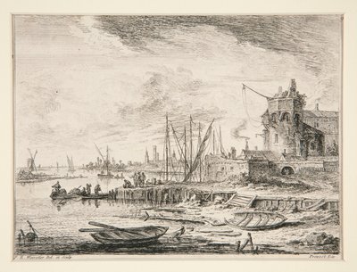 Uitzicht op een haven #9 door Franz Edmund Weirotter