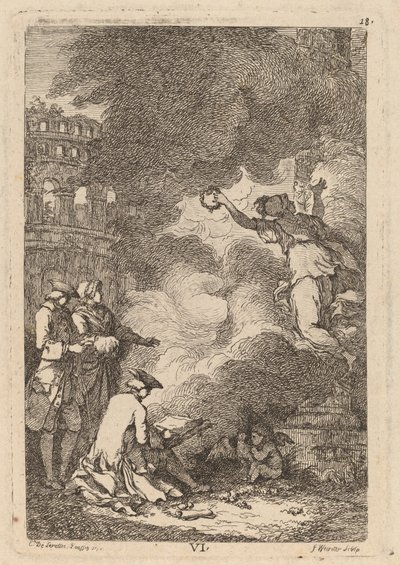 Nella Venuta in Roma: pl. 6 door Franz Edmund Weirotter after Étienne de Lavallée Poussin