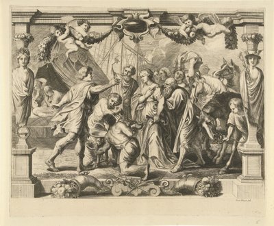Achilles en Polyxena door Franz Ertinger