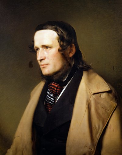 Portret van Karl Grob, schilderij door Franz Eybl door Franz Eybl