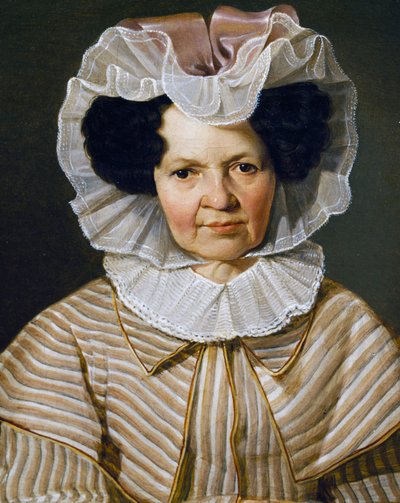 Portret van Therese Burger Bischof, schilderij door Franz Eybl door Franz Eybl