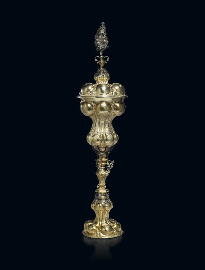 Vergulde beker en deksel, 1609-29 door Franz Fischer