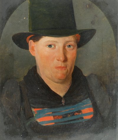 Portret van een boerin door Franz Gasser