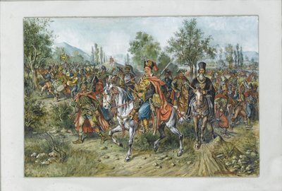 Franz Freiherr von der Trenck en zijn regiment, 1903 door Franz Gaul