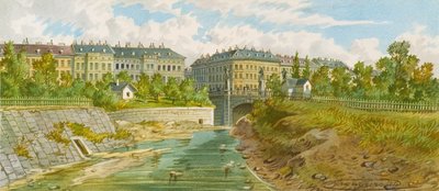 De Elisabethbrug over de Wienfluss door Franz Gerasch