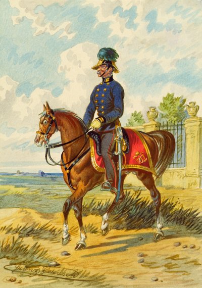 Soldaat te paard door Franz Gerasch