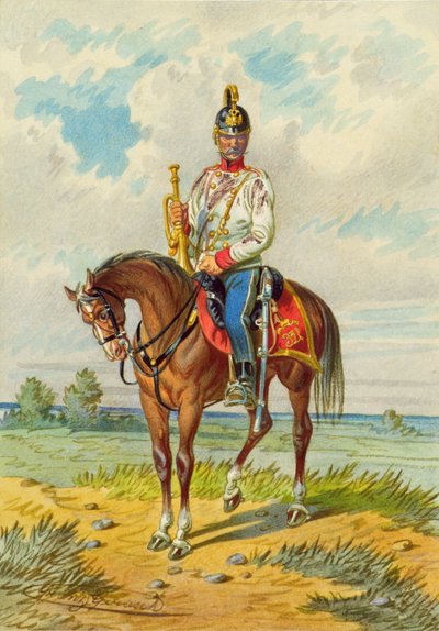 Soldaat te paard door Franz Gerasch