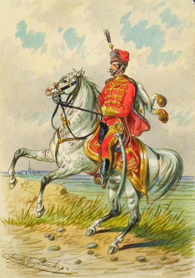 Soldaat te paard door Franz Gerasch