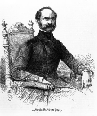 Maximiliaan II (1811-64), koning van Beieren door Franz Hanfstaengl
