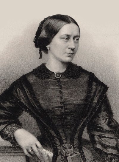 Portret van Clara Schumann 1819-1896, 1860 door Franz Hanfstaengl