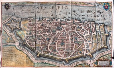 Antwerpen, België (gravure) door Franz Hogenberg