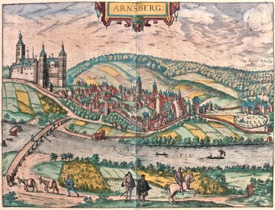 Arnsberg, Duitsland (gravure) door Franz Hogenberg