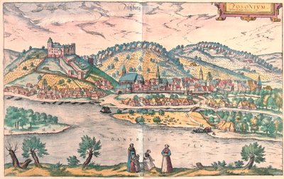 Bratislava = Presbourg, Slowakije door Franz Hogenberg