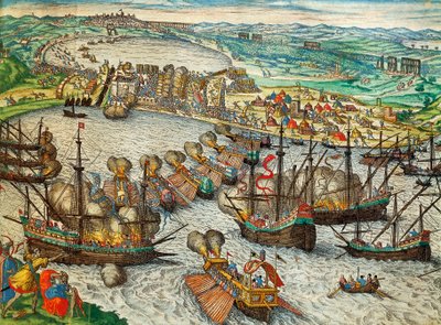 Verovering van La Goulette en Tunis door Karel V door Franz Hogenberg